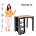 Ver imagem 3 de Bancada Minimalista para Cozinha 3 Prateleiras 90cm Ditália