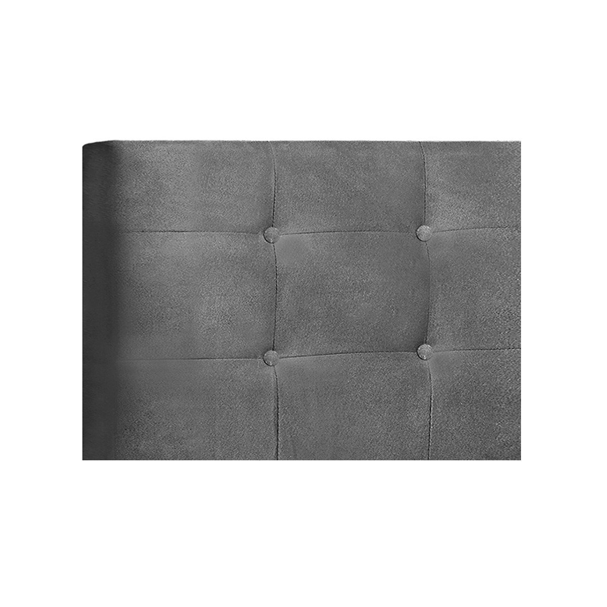 Cabeceira Solteiro Heloísa I02 90 cm Suede - Doce Sonho Móveis - Cinza - 6