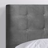 Cabeceira Solteiro Heloísa I02 90 cm Suede - Doce Sonho Móveis - Cinza - 4