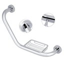 Ver imagem 5 de Barra de Apoio Alça Inox Corrimao Acessibilidade Idoso Cadeirante Box Vaso Chuveiro Banheiro