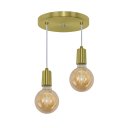 Ver imagem 2 de Pendente Redondo Duplo Tubo Gourmet Dourado