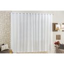 Ver imagem 2 de Cortina 3 Metros Voal Linho com Forro Varão 3x2,7m Branco