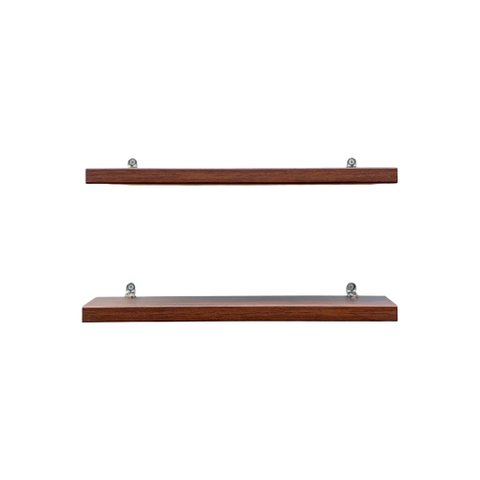 Kit 2 Prateleiras 100% MDF cor CANELA 30x10x1,5cm + Suporte de instalação