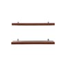 Kit 2 Prateleiras 100% MDF cor CANELA 30x10x1,5cm + Suporte de instalação - 1
