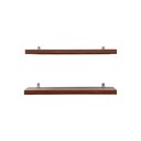 Ver imagem 1 de Kit 2 Prateleiras 100% MDF cor CANELA 30x10x1,5cm + Suporte de instalação