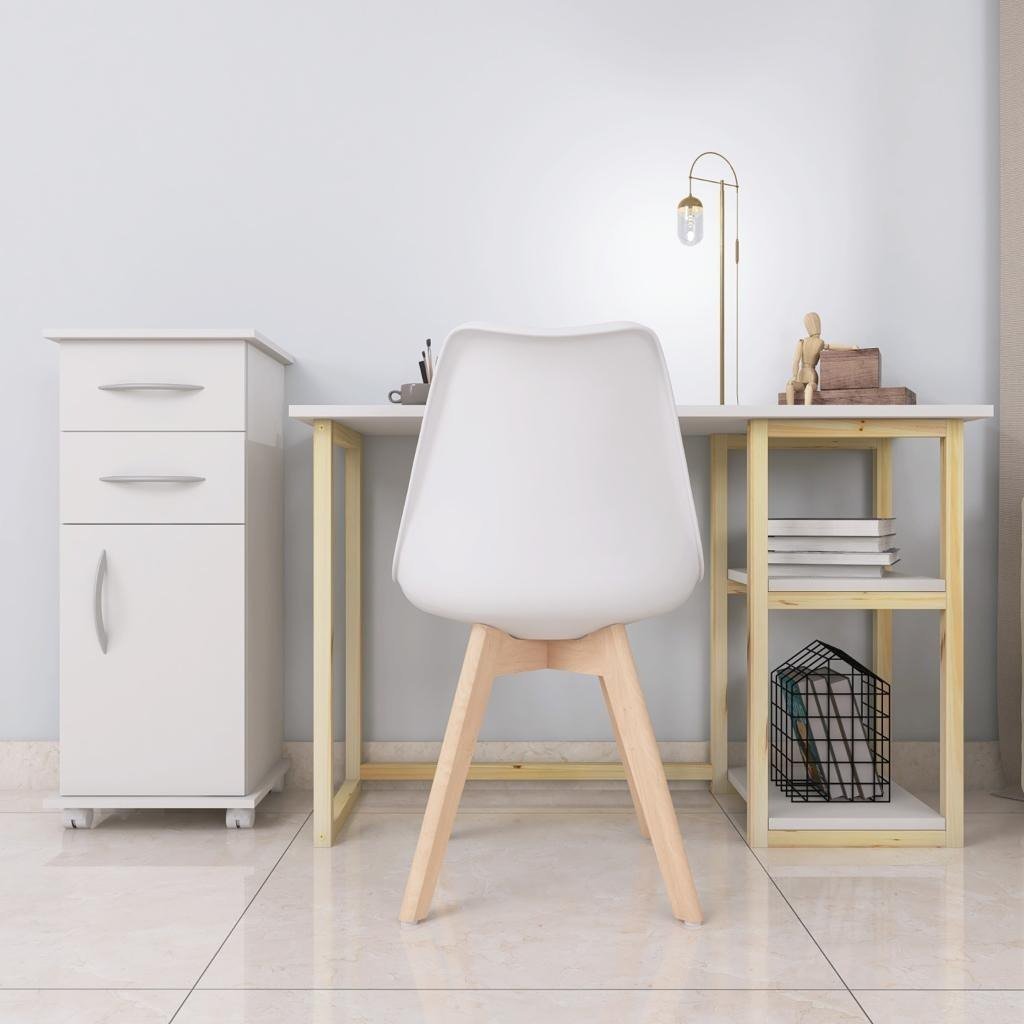 Aparador Branco Para Loja Multiuso Nova Decor Mesa Multiuso - 1