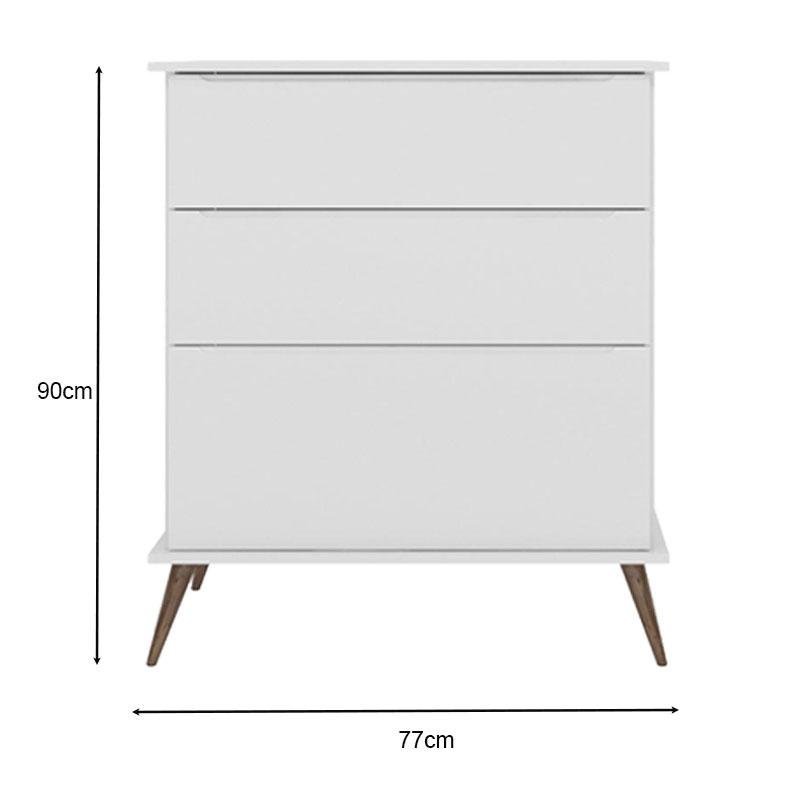 Quarto de Bebê Alice com Gaveteiro e Guarda Roupa Blenda Branco Acetinado Colchão Gazin – Phoenix Ba - 6