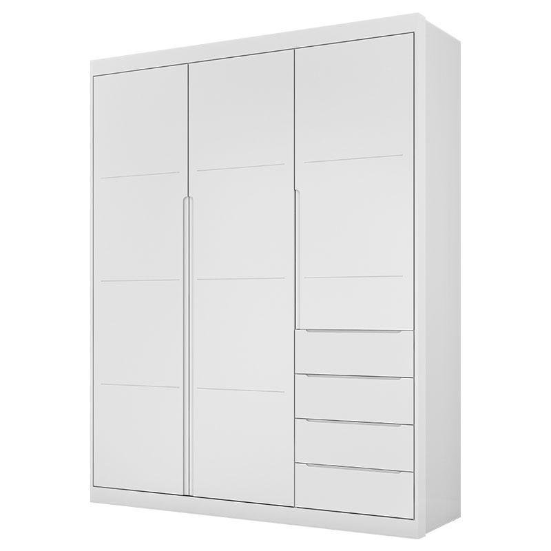 Quarto de Bebê Alice com Gaveteiro e Guarda Roupa Blenda Branco Acetinado Colchão Gazin – Phoenix Ba - 4