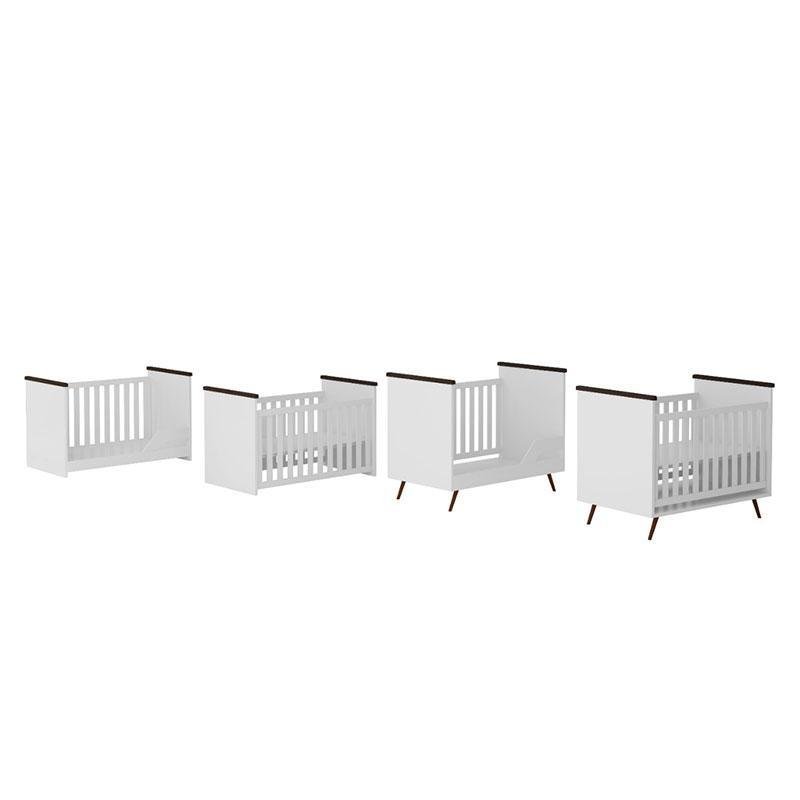 Quarto de Bebê Alice com Gaveteiro e Guarda Roupa Blenda Branco Acetinado Colchão Gazin – Phoenix Ba - 3