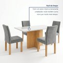 Ver mais imagens de Conjunto de Mesa de Jantar 4 Lugares Carol e Cadeiras Espanha Cinamomo e Cinza