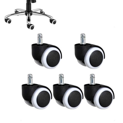 Rodinha de Cadeira para Escritorio Giratoria Kit 5 Uni Resistente Home Office Casa Trabalho Estudo Q