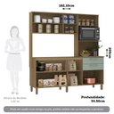 Ver imagem 2 de Cozinha Compacta 182,10cm 8 Portas e 2 Gavetas sem Tampo sem Fundo 354 Luciane Móveis