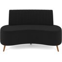 Ver imagem 3 de Sofá Chaise Living 2 Lugares 160cm para Sala Cayman K01 Veludo Preto - Lyam Decor