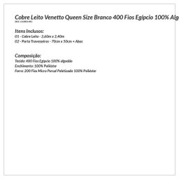 Cobre Leito Branco Queen Size 400 Fios Egípcio 100% Algodão 3 Peças - 5