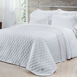 Cobre Leito Branco Queen Size 400 Fios Egípcio 100% Algodão 3 Peças - 1