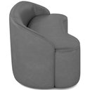 Ver imagem 4 de Sofá 3 Lugares Curvo Sala de Estar Living Lótus D02 Corino Cinza 180 cm C-03 - Lyam Lyam Decor