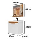 Ver imagem 7 de Kit Pia Gabinete Cuba Espelheira Armário Banheiro Lavabo Branco/nature