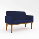 Ver imagem 4 de Ki 02 Poltronas Com Base + Namoradeira Sala azul Marinho