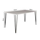 Ver imagem 3 de Jogo de Mesa Elen Retangular Tampo de Madeira 140x80cm Branco com 4 Cadeiras Katrina Branca Assento