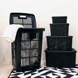 Cesto Para Roupas Roupeiro Organizador com tampa 30 Litros - 4