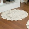 Kit de Tapetes Par Redondo 02 Peças Crochê 100% Algodão - Cru - 3