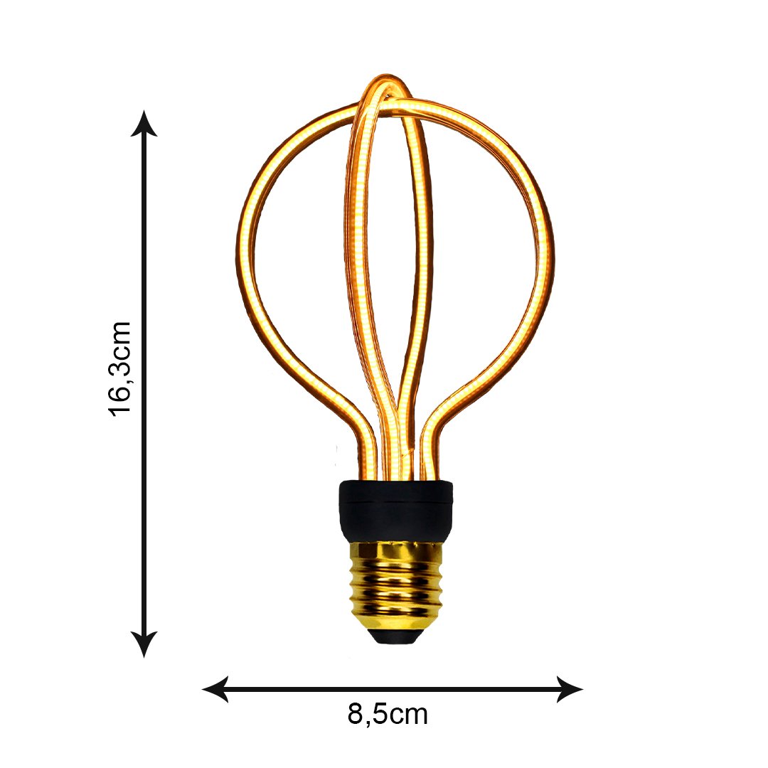 Lâmpada Arco Duplo Poptem Filamento De Led Bivolt 4W Decorativa - 2