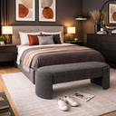 Ver imagem 1 de Recamier Puff Decorativo Fly 110cm Cama Casal Estofados:cinza Escuro