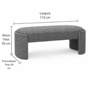 Ver imagem 4 de Recamier Puff Decorativo Fly 110cm Cama Casal Estofados:cinza Escuro