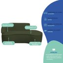 Ver imagem 5 de Kit Divã Recamier Orgânico Marrocos 180cm Lado Direito e 1 Poltronas Amore Linho Verde