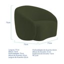 Ver mais imagens de Kit Divã Recamier Orgânico Marrocos 180cm Lado Direito e 1 Poltronas Amore Linho Verde
