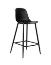 Ver imagem 4 de Kit com 4 Banquetas Miami Média Assento em Polipropileno e Base em Aço com Pintura Epóxi - Cor Preto