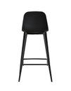 Ver imagem 5 de Kit com 4 Banquetas Miami Média Assento em Polipropileno e Base em Aço com Pintura Epóxi - Cor Preto
