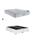 Ver imagem 2 de Cama Box Baú Casal Bipartido Branco Colchão Freedom Molas Ensacadas 138x188 - Ortobom