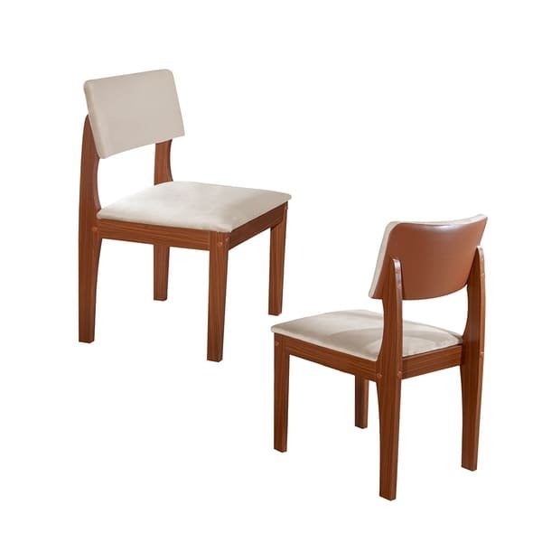Cadeiras para Mesa de Jantar Estofada - Turim - LJ Móveis:145 - Pavia Areia - 1