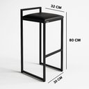 Ver imagem 3 de Kit 3 Banquetas Corino Ferro Cozinha Balcão Alta Bistro Branco