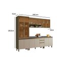 Ver imagem 3 de Cozinha Modulada Henn Connect 7 Peças (2 Armários + 2 Balcões + 1 Paneleiro + 2 Complementos) C7P03