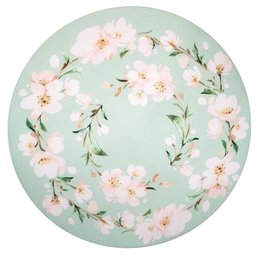 Kit 4 Capas para Sousplat Floral Verde Água 35cmx35cm - 1