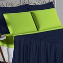 Ver imagem 3 de Jogo Cama King Nobre 4 Peças Lençol Elástico 30cm Altura 100% Algodão Azulmarinho