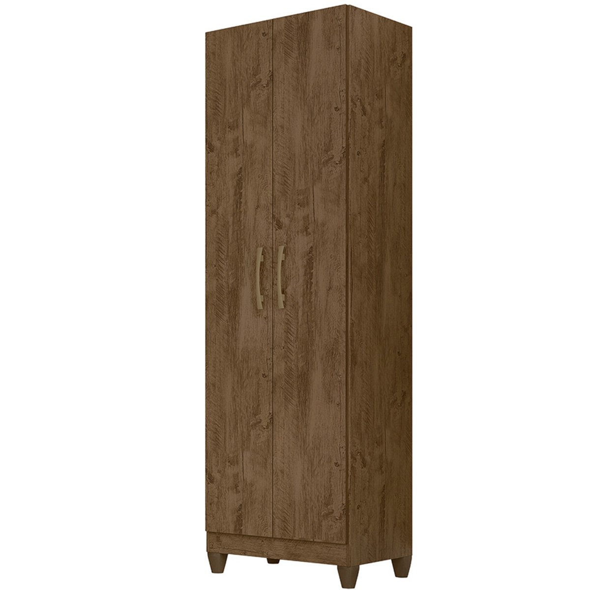 Armário Multiuso New Íris 55cm 2 Portas Castanho Wood Moval - 1