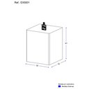 Ver imagem 3 de Puff Quadrado 33x41x33cm Multimóveis EX5001 Branco