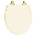 Ver imagem 1 de Assento Sanitário com Amortecedor Windsor Creme para Vaso Deca com Ferragem Dourada