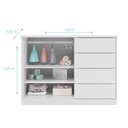 Ver imagem 3 de Cômoda e Guarda Roupa Infantil Blenda Branco Acetinado - Phoenix Baby