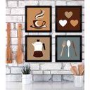 Ver imagem 5 de Quadro Cozinha Copa Cantina Objetos Café Xícara Preta