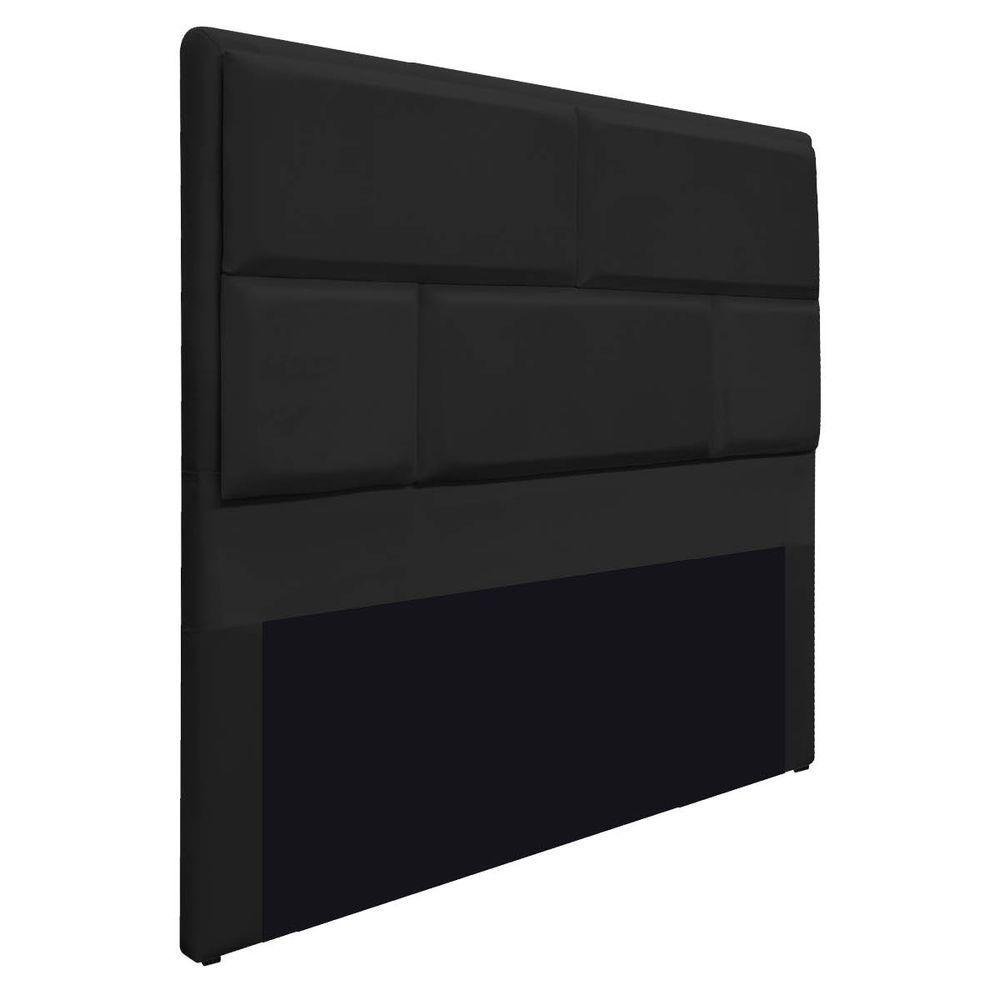 Cabeceira Casal 140 Cm Cama Box Corano Preto - 1