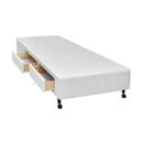 Ver imagem 1 de Cama Box Castor Solteiro Poli Branco com 2 Gavetas 120x203x27cm