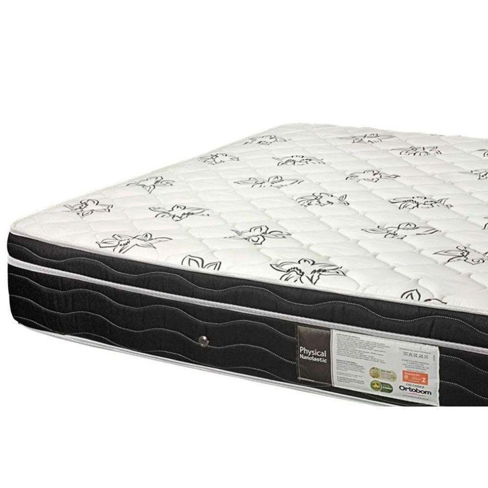 Cama Box Baú Colchão Molas Bonnel Ortobom Nanolastic Physical Springbase Courano Black(138x188) - 4