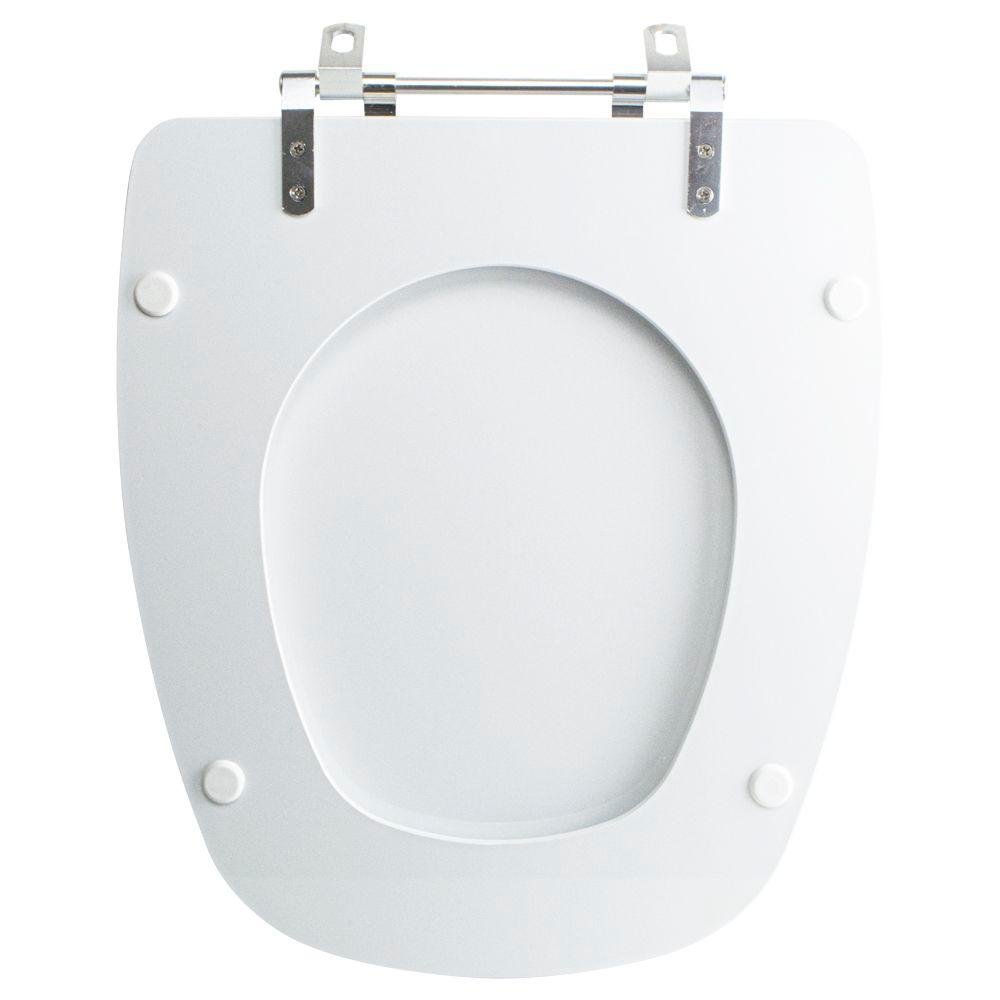 Assento Sanitário Tampa de Vaso Branco Resina Poliester Monte Carlo para Bacia Deca - 5