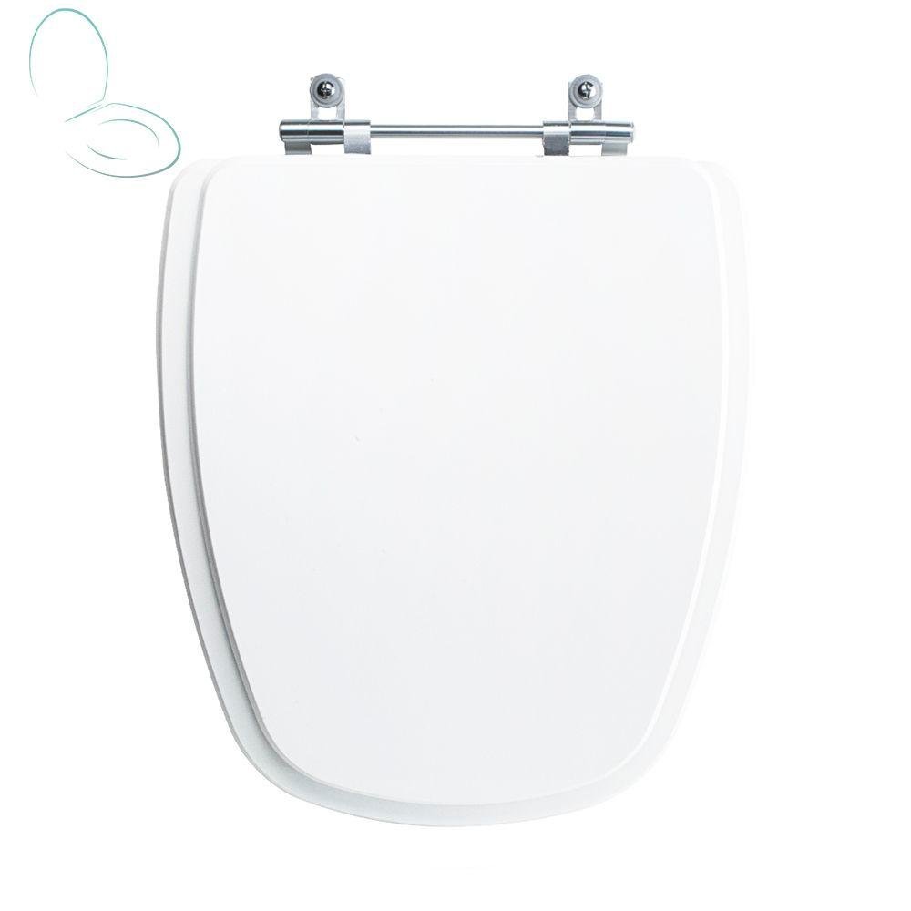 Assento Sanitário Tampa de Vaso Branco Resina Poliester Monte Carlo para Bacia Deca - 1