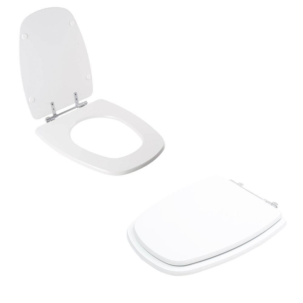 Assento Sanitário Tampa de Vaso Branco Resina Poliester Monte Carlo para Bacia Deca - 2