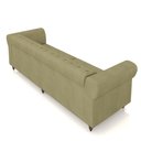 Ver imagem 7 de Sofá Living Sala de Estar Stanford Chesterfield 3 Lugares 260cm Pés de Madeira Couro Fendi G58 - Gra